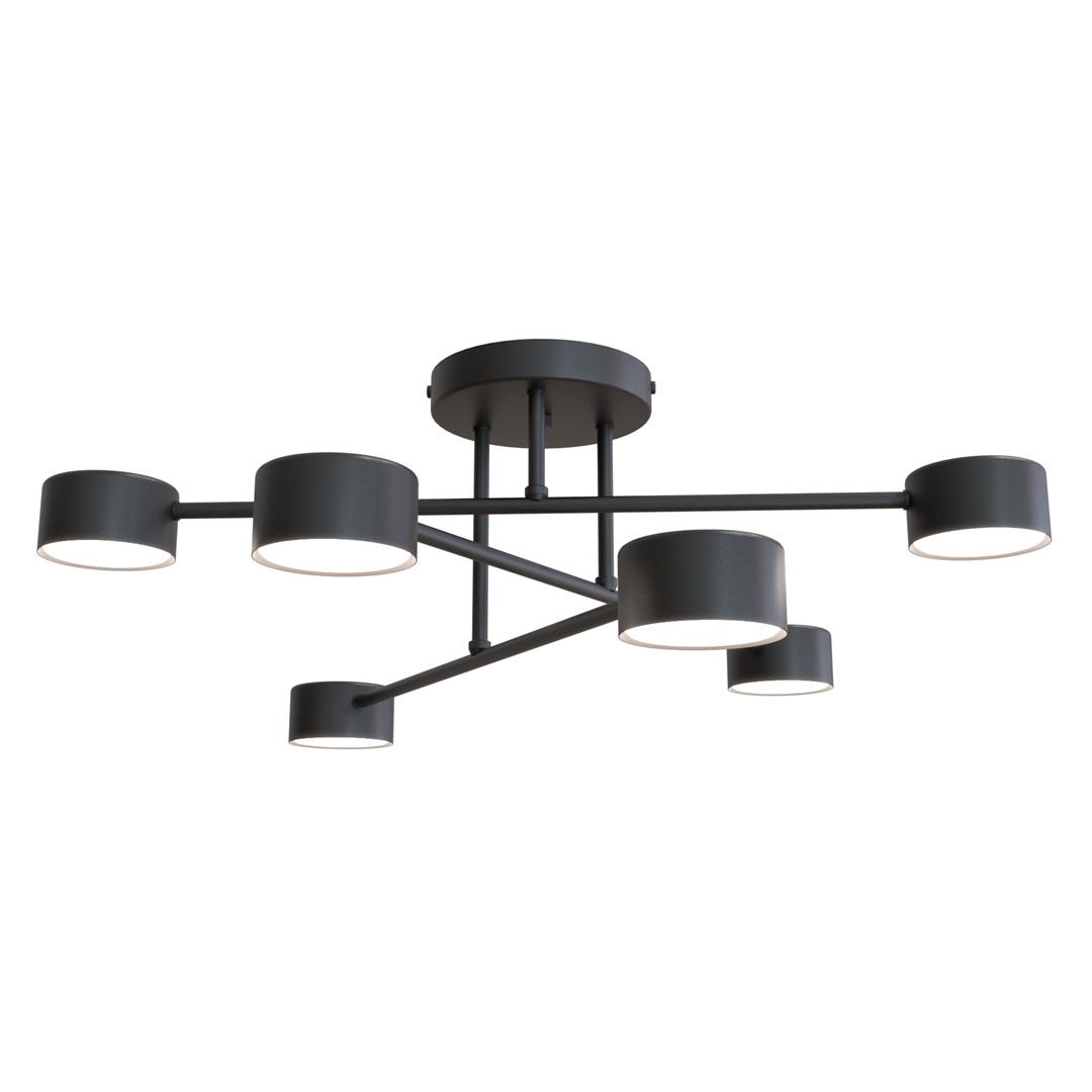Halo Ø60 Negro plafón De Emibig Lighting - Su forma esbelta y su metal con recubrimiento en polvo le dan a la lámpara un aspecto único que se adapta perfectamente a los hogares modernos.