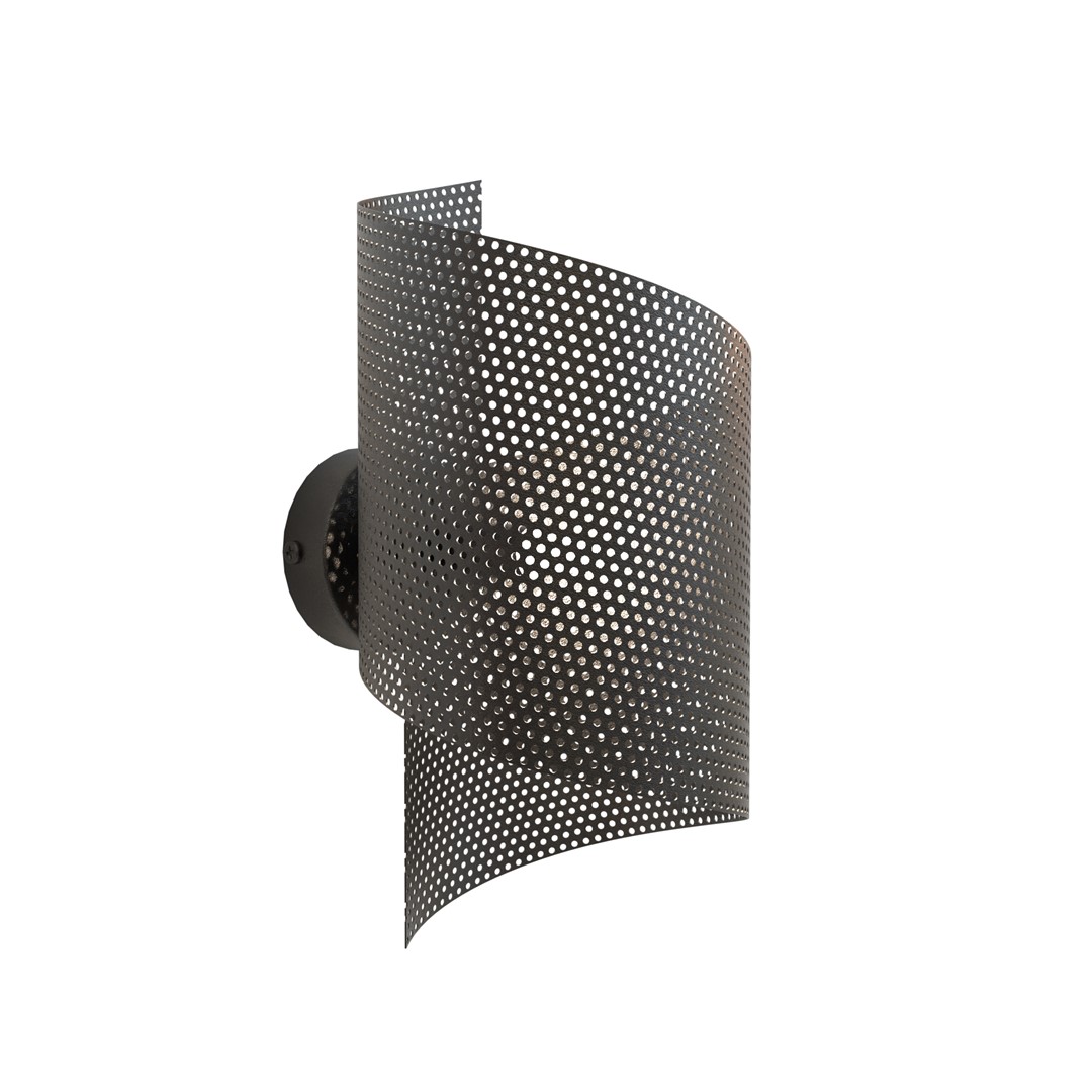 Spiral 30cm Negro lámpara de pared De Emibig Lighting - Perfecto para iluminar escaleras, pasillos y vest&iacute;bulos de entrada, pero tambi&eacute;n como iluminaci&oacute;n adicional atmosf&eacute;rica en la sala de estar o el dormitorio.