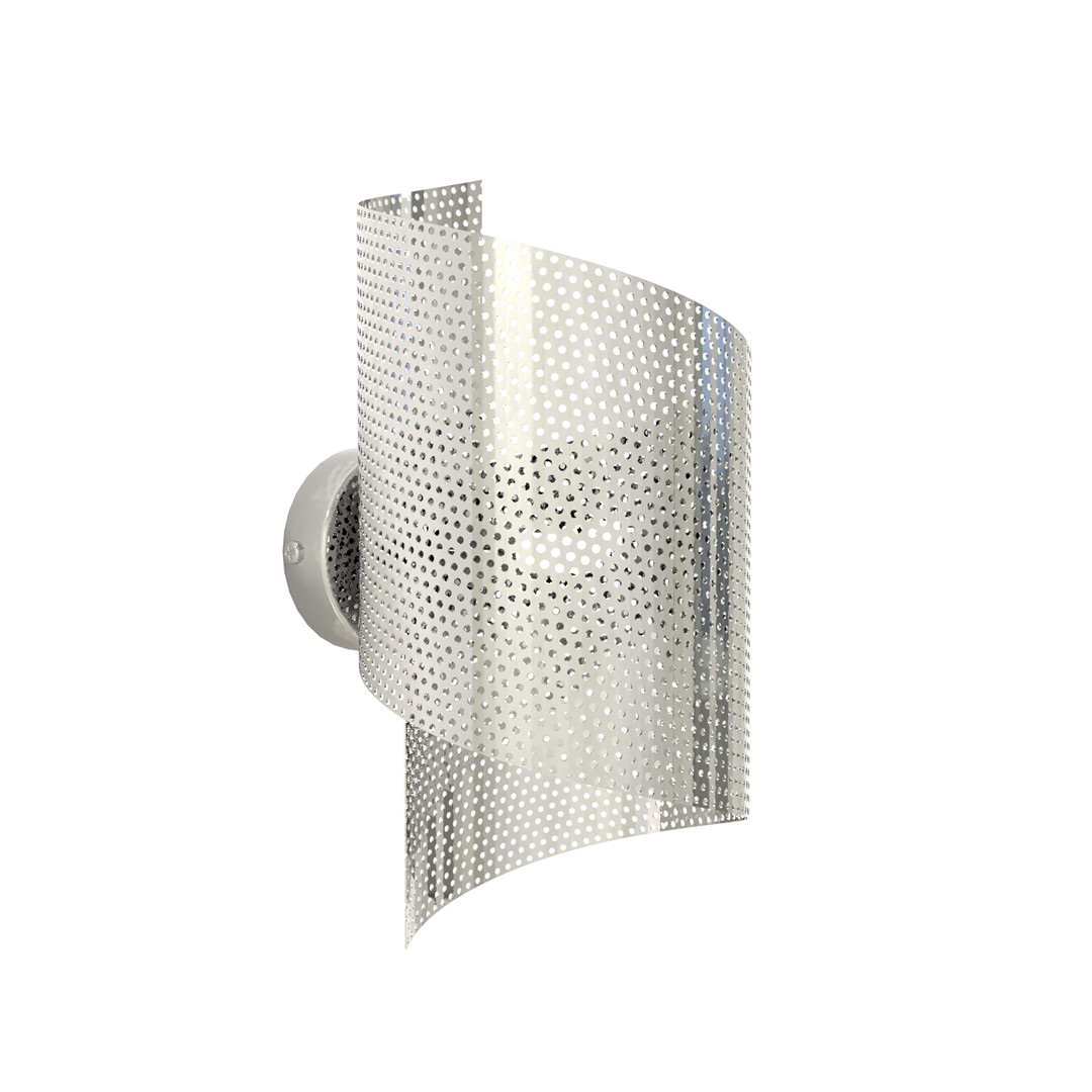 Spiral 30cm Cromo lámpara de pared De Emibig Lighting - Perfecto para iluminar escaleras, pasillos y vest&iacute;bulos de entrada, pero tambi&eacute;n como iluminaci&oacute;n adicional atmosf&eacute;rica en la sala de estar o el dormitorio.