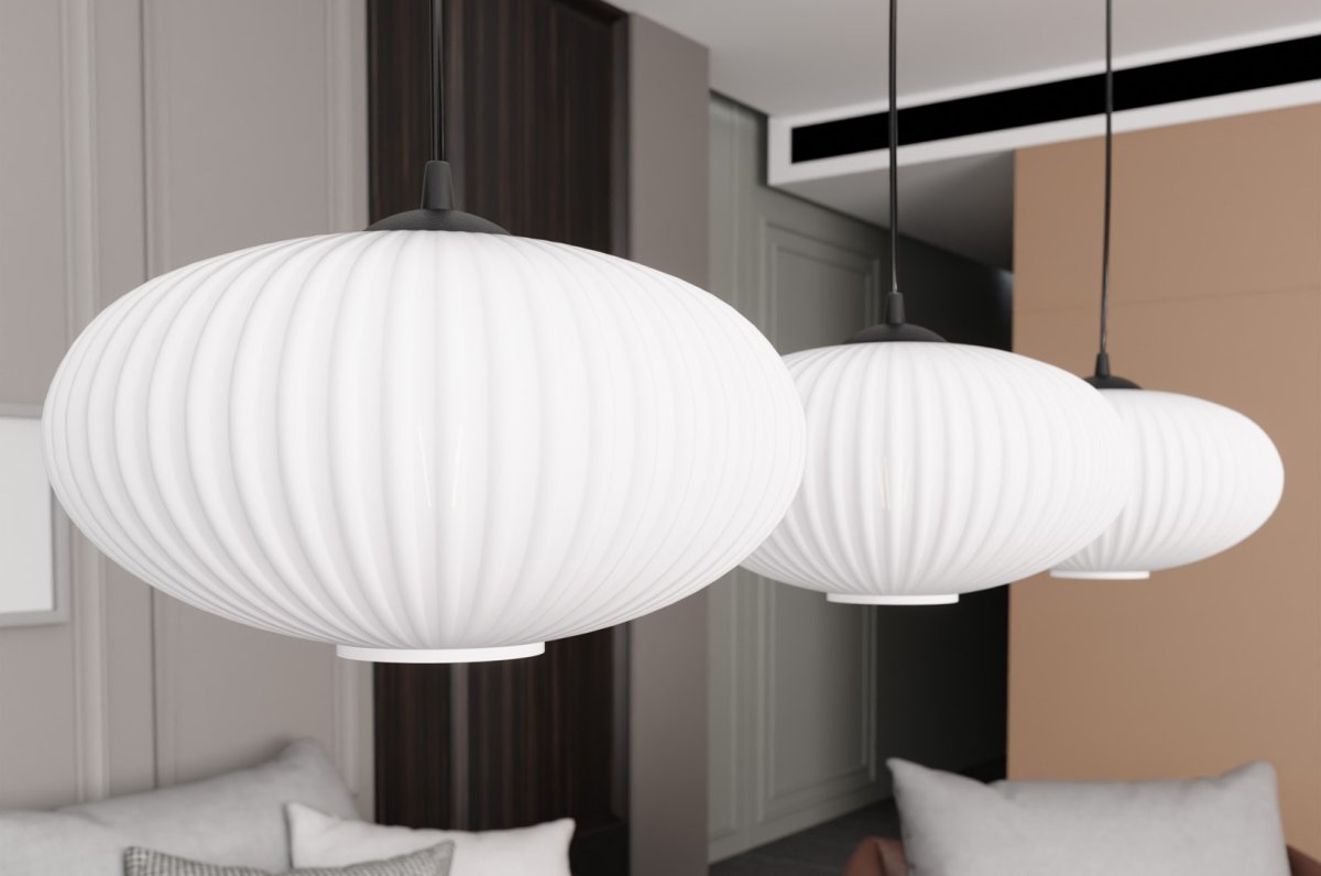 Coco 115cm Blanco Lámpas de techo De Emibig Lighting - Perfecto para salas de estar y comedores: Coco agrega un acento elegante a cualquier estilo de dise&ntilde;o de interiores.