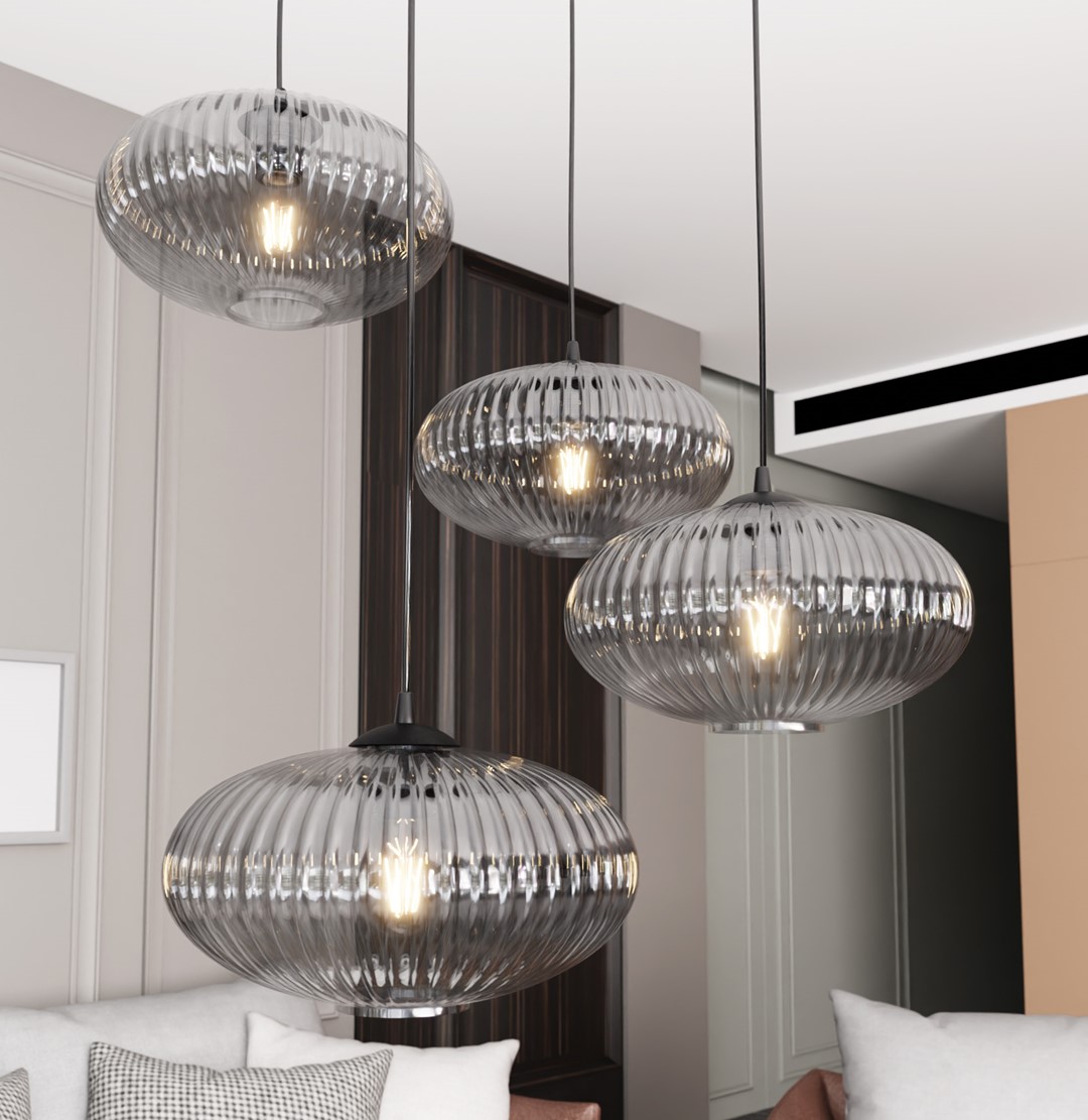 Coco Ø70 Color humo Lámpas de techo De Emibig Lighting - Perfecto para salas de estar y comedores: Coco agrega un acento elegante a cualquier estilo de dise&ntilde;o de interiores.