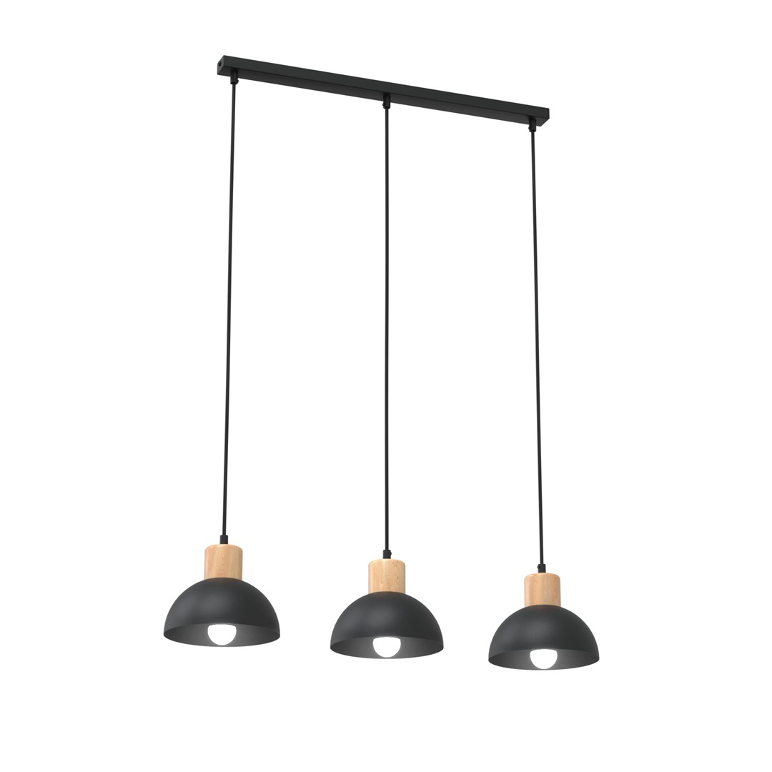 Seco 60cm Negro Lámpas de techo De Emibig Lighting - La l&aacute;mpara de techo Seco captura la esencia del estilo escandinavo, donde la forma simple se combina con elementos naturales.