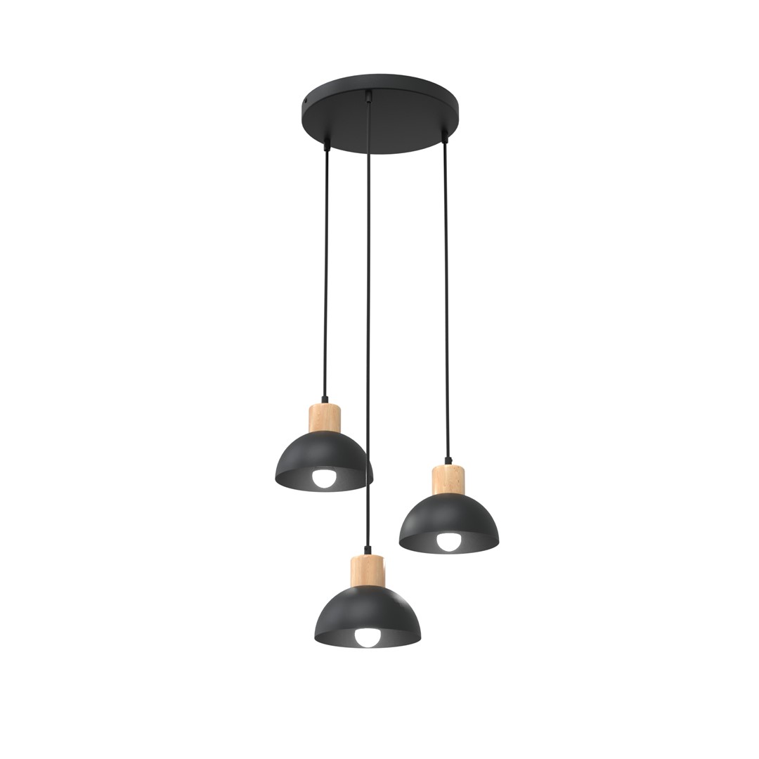 Seco Ø30 Negro Lámpas de techo De Emibig Lighting - La l&aacute;mpara de techo Seco captura la esencia del estilo escandinavo, donde la forma simple se combina con elementos naturales.