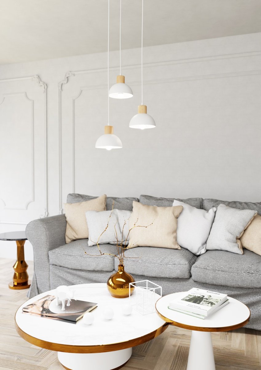 Seco Ø30 Blanco Lámpas de techo De Emibig Lighting - La l&aacute;mpara de techo Seco captura la esencia del estilo escandinavo, donde la forma simple se combina con elementos naturales.
