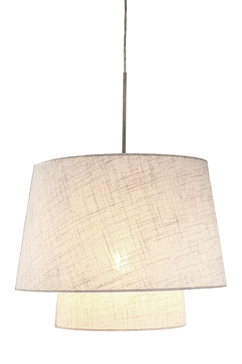 Doble Ø48 Beige Lámpas de techo De Aneta Lighting - La tela de color claro le confiere a la l&aacute;mpara un ambiente c&aacute;lido y acogedor, mientras que su forma sencilla permite que se integre a la perfecci&oacute;n en diversos estilos de decoraci&oacute;n.