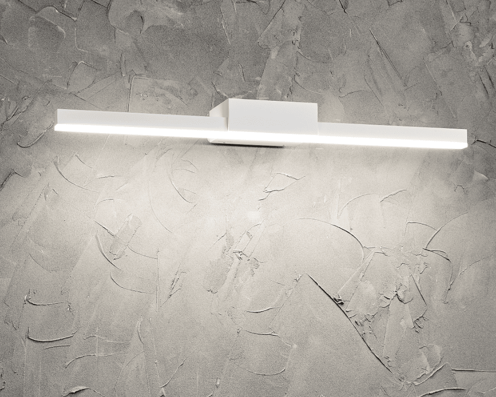 Aqua I 60cm Blanco lámpara de baño De Westal - El panel trasero cuenta con entradas y salidas conmutables para cables de instalación, con la opción de conectar un cable externo.