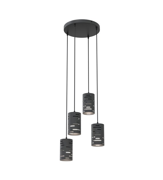 Tank Ø36 Negro Lámpas de techo De Emibig Lighting - Col&oacute;calo encima de la mesa del comedor o en la sala de estar.
