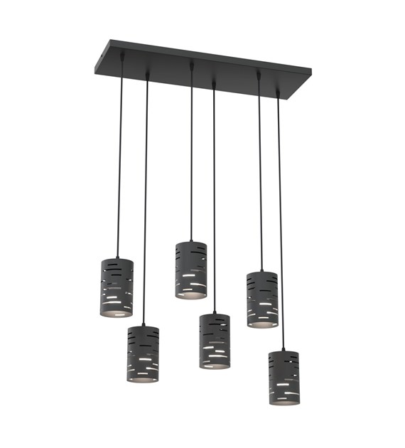 Tank 70cm Negro Lámpas de techo De Emibig Lighting - Se recomienda colocarlo encima de la mesa del comedor, la encimera de la cocina o el escritorio.