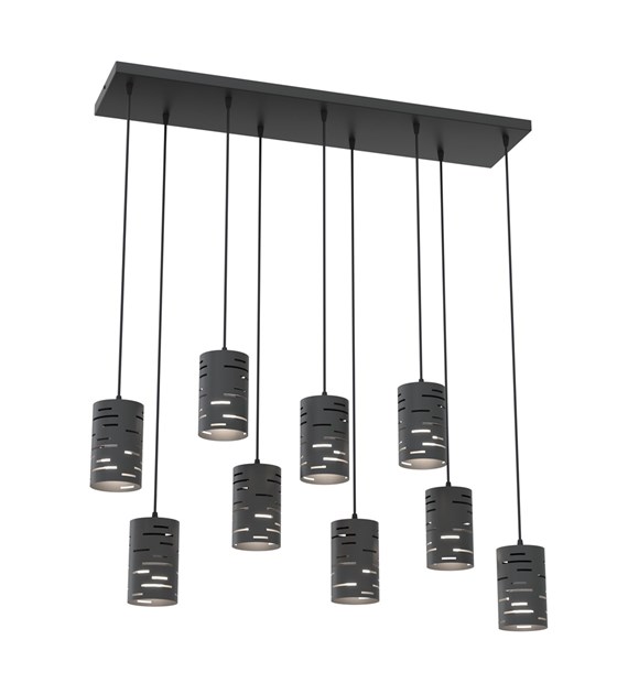 Tank 92cm Negro Lámpas de techo De Emibig Lighting - Se recomienda colocarlo encima de la mesa del comedor, la encimera de la cocina o el escritorio.