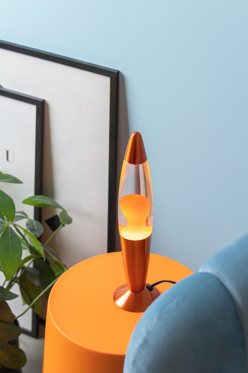 Rocket 35cm Naranja lámpara infantil De Leitmotiv - La lámpara emite una luz suave y vibrante que se mueve en formas orgánicas, perfecta para la habitación de un niño o como detalle creativo y decorativo en tu hogar.
