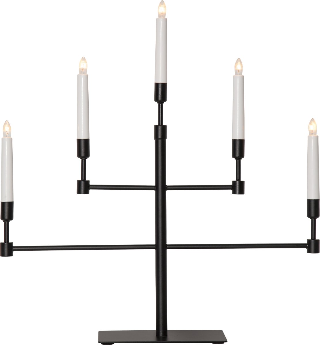 Vide Negro De Star Trading - Candelabro de Adviento moderno de color negro fabricado en metal.
