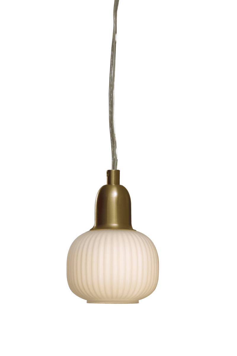 Elin Ø10 Latón mate lámpara de ventana De Aneta Lighting - Lámpara de ventana Elin realizada en metal color latón mate con pantalla de cristal acanalado blanco.