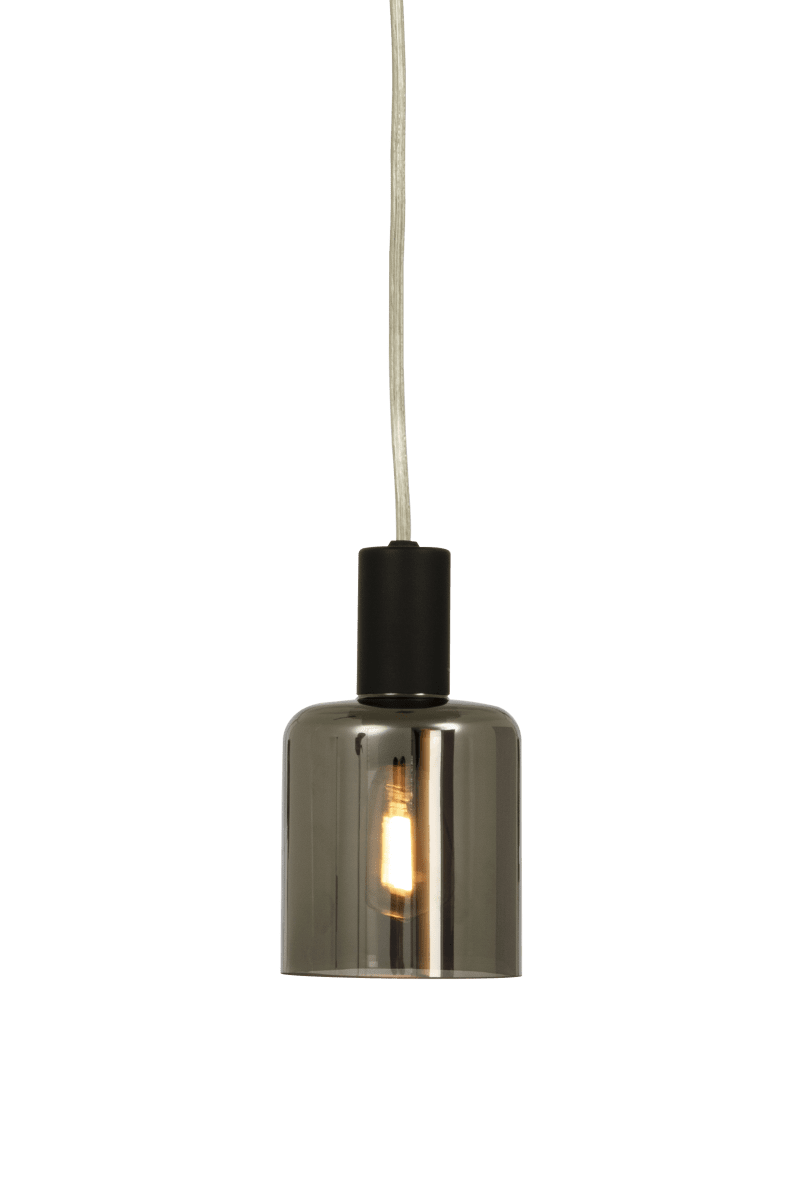 Cylinder Ø9 Negro lámpara de ventana De Aneta Lighting - El cable tiene 4 metros de largo y dispone de un interruptor de corriente media y un enchufe.