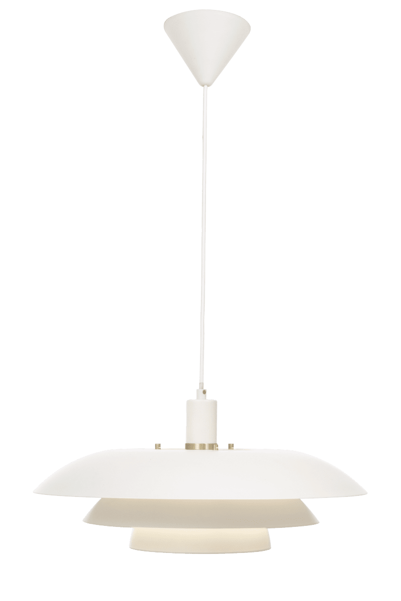 Epsilon 1 Ø45 Blanco Lámpas de techo De Aneta Lighting - L&aacute;mpara colgante cl&aacute;sica de cocina EPISLON de metal lacado en blanco.