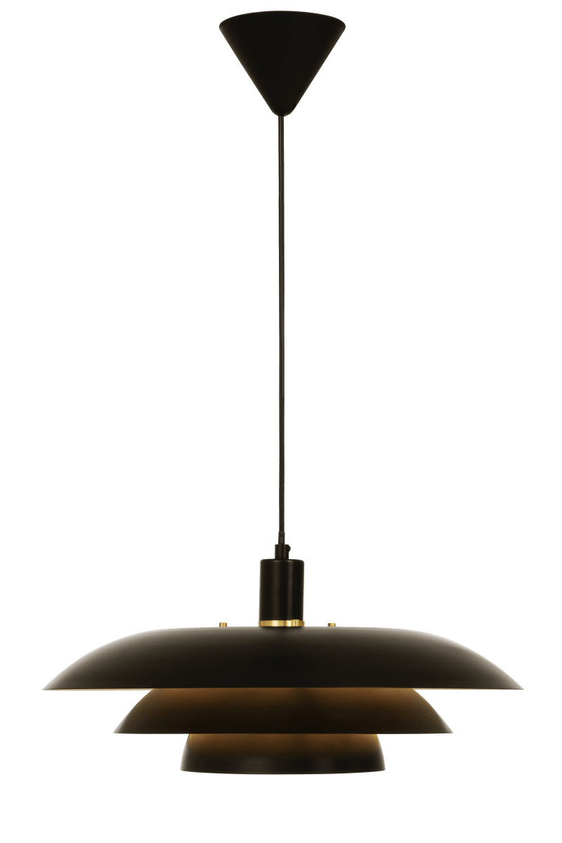 Epsilon Ø45 Negro Lámpas de techo De Aneta Lighting - L&aacute;mpara colgante cl&aacute;sica de cocina EPISLON de metal lacado en negro.