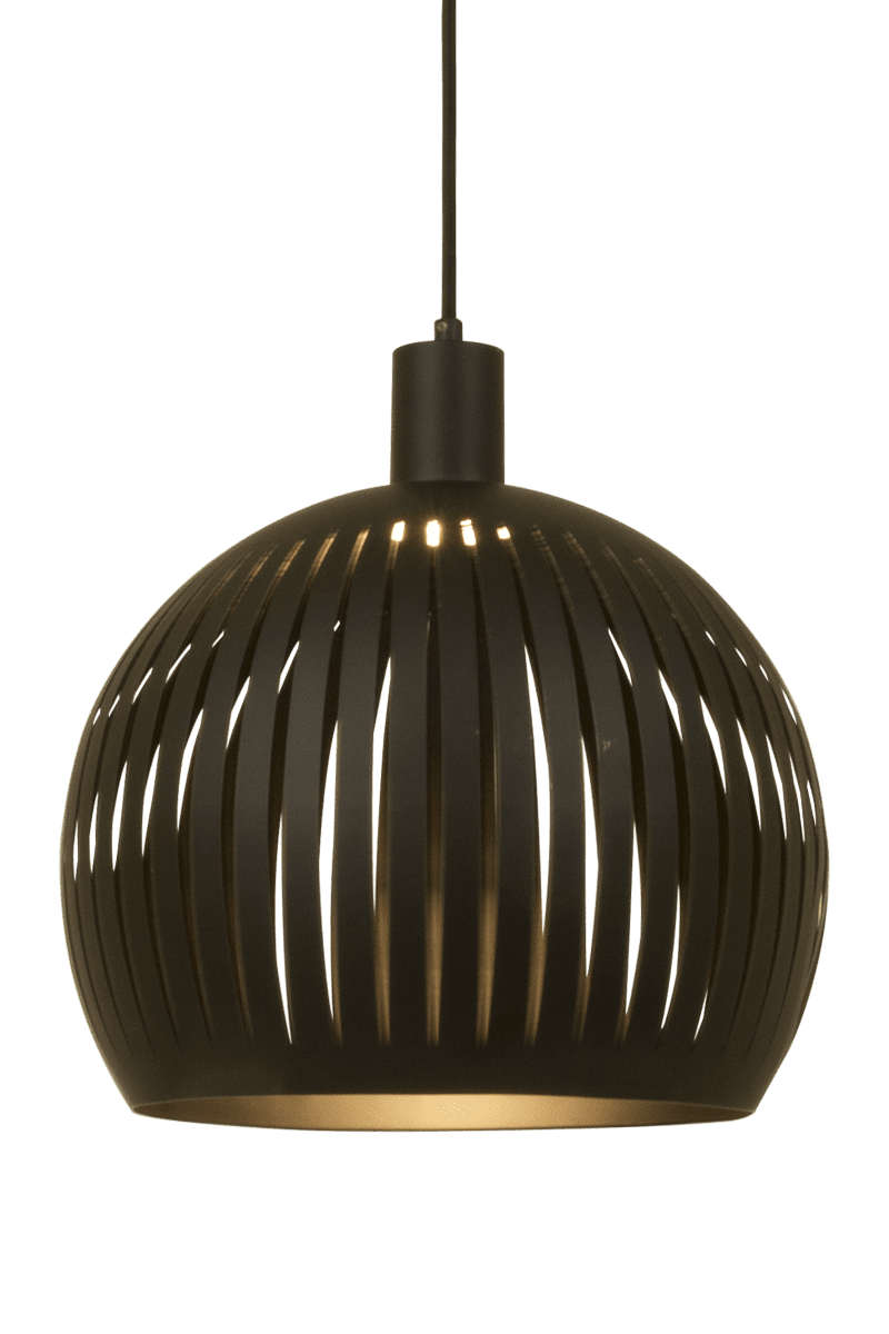 Grafika Ø30 Negro Lámpas de techo De Aneta Lighting - Marquesina de techo de plástico para suspensión con gancho, con bloque de terminales y enchufe de lámpara montable.