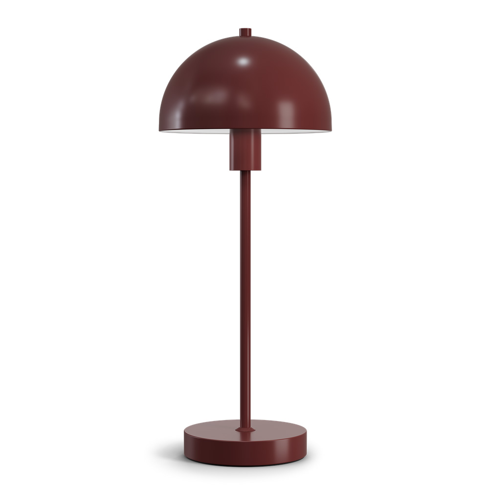 Vienda 48cm borgoña lámpara de mesa De Herstal - La lámpara de mesa Vienda con su diseño clásico y elegante permite un uso prolongado en la sala de estar.