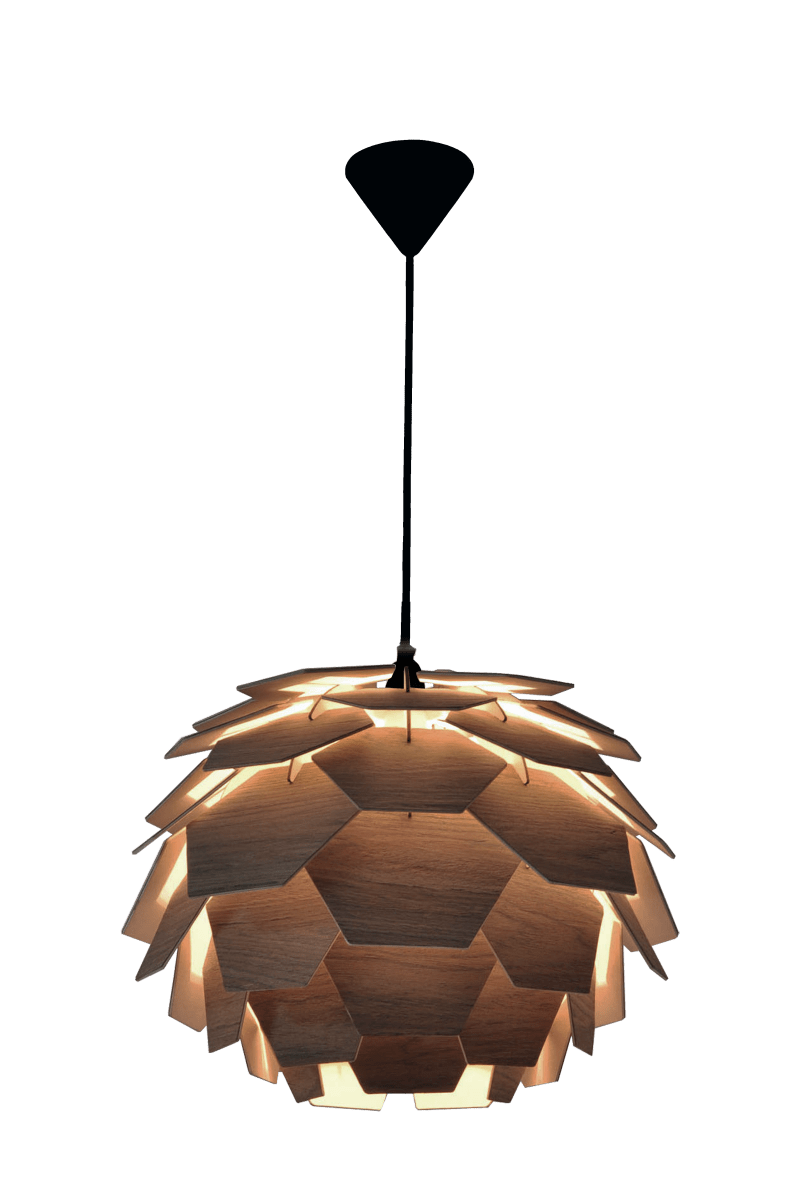 Carpatica Ø40 Mancha marrón Lámpas de techo De Aneta Lighting - El dosel del techo está hecho de plástico blanco para suspensión con gancho y está equipado con una tira de sujeción.