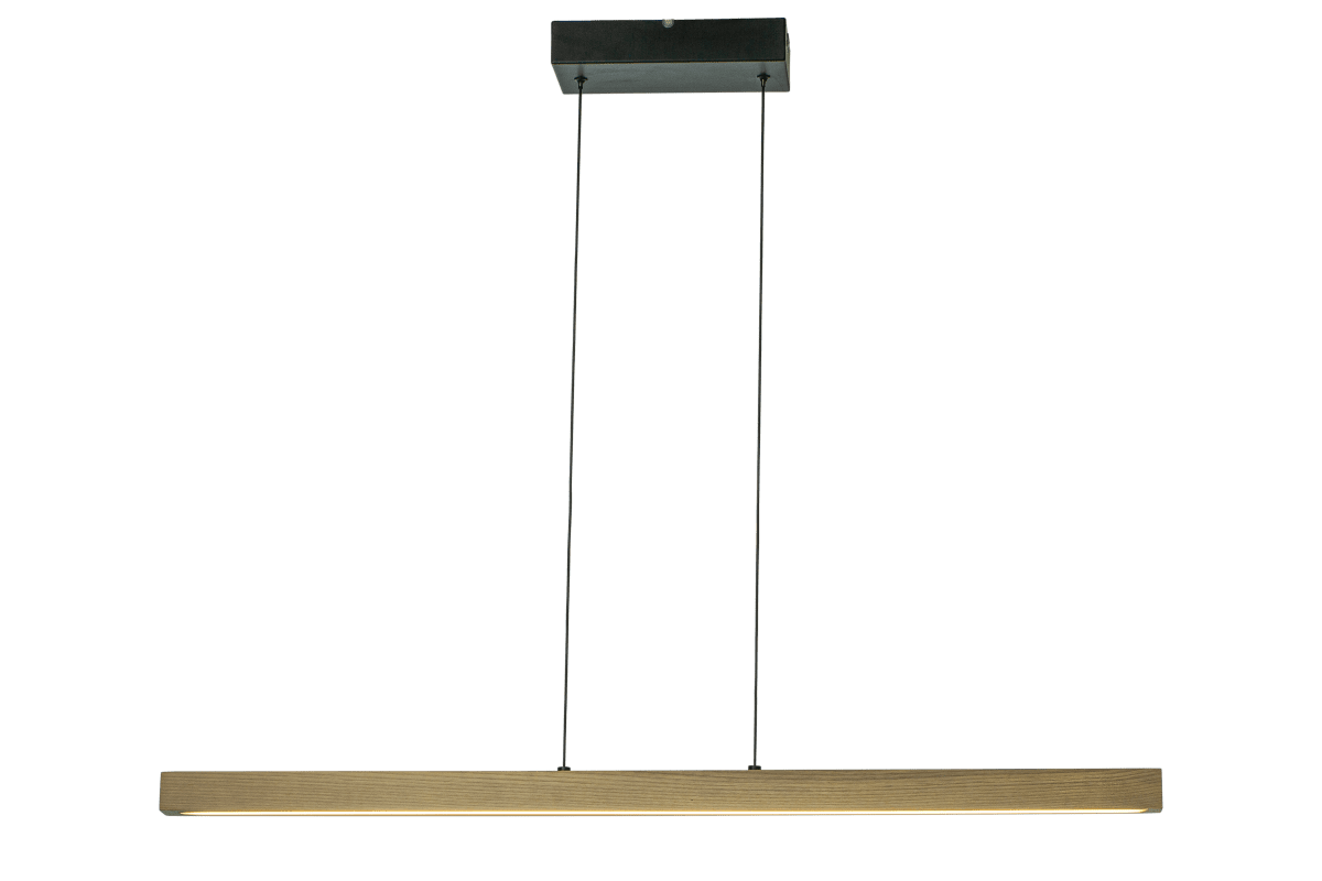 Linea 100cm Naturaleza Lámpas de techo De Aneta Lighting - Se adapta perfectamente a una mesa de comedor larga o a una mesa de cocina.