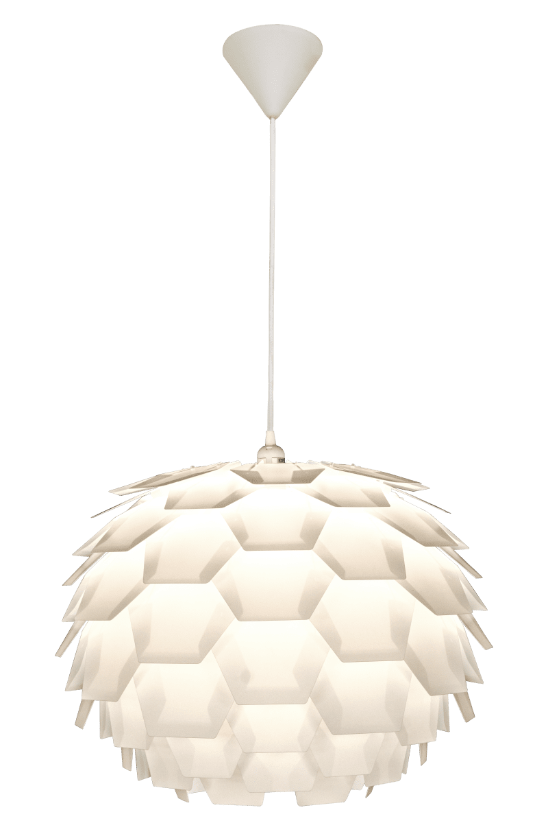 Carpatica Ø60 Blanco Lámpas de techo De Aneta Lighting - El dosel del techo está hecho de plástico blanco para suspensión con gancho y está equipado con una tira de sujeción.