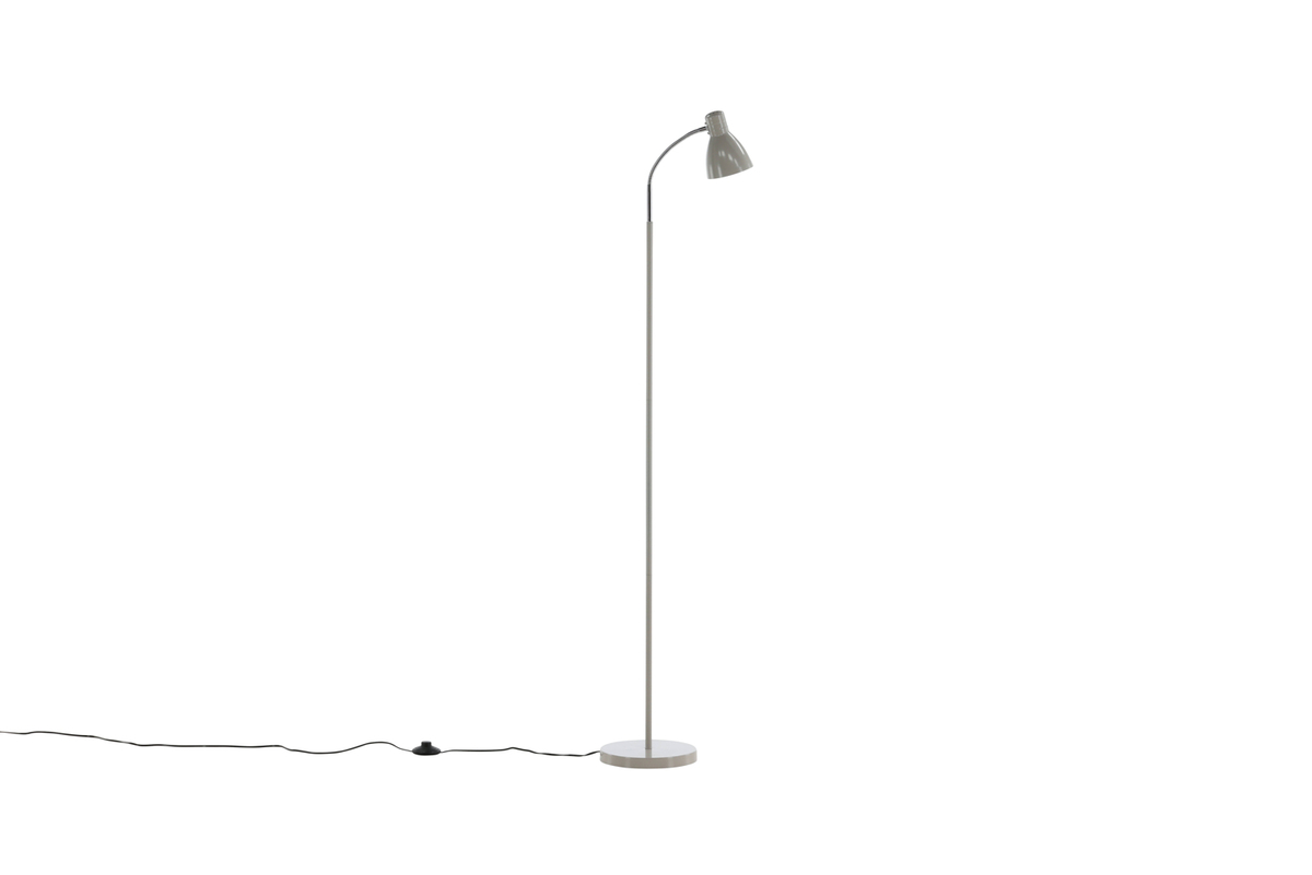 Lina Beige lámpara de pie De Venture Design - La l&aacute;mpara incandescente Lina, con brazo flexible y pantalla ajustable, es perfecta para disfrutar de momentos de lectura al atardecer junto a un sof&aacute; o sill&oacute;n.