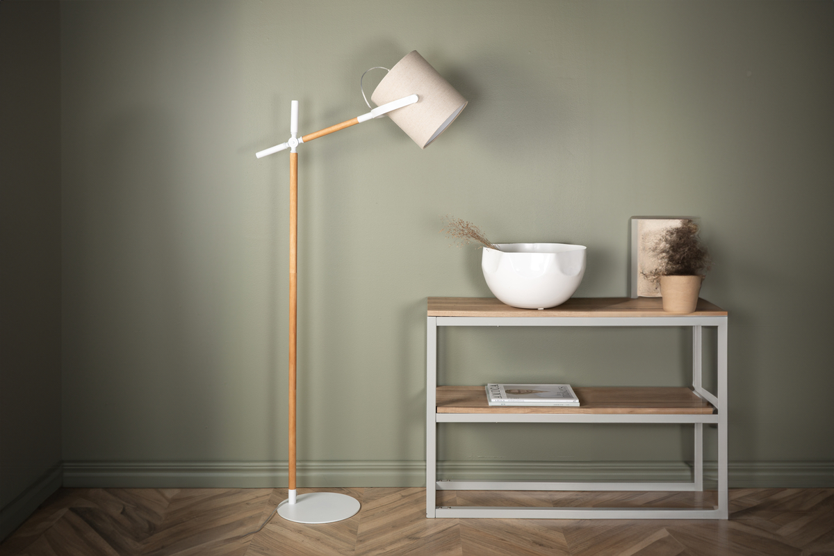 Dennis Blanco/madera lámpara de pie De Venture Design - 