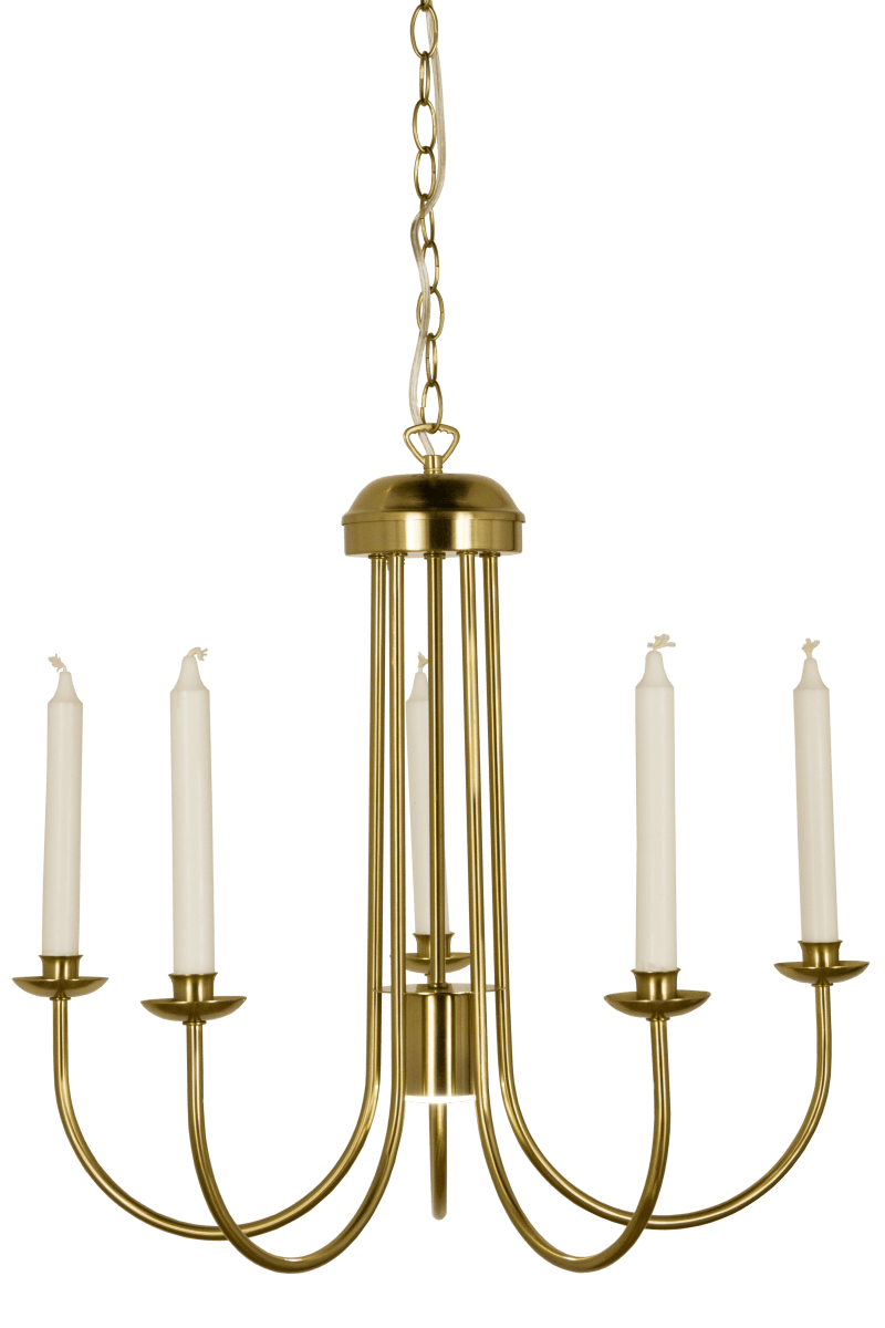 Jubilee Ø55 Latón mate Lámpas de techo De Aneta Lighting - El elegante diseño con espacio para velas difunde una luz cálida y acogedora y también se convierte en un hermoso elemento decorativo en el interior.