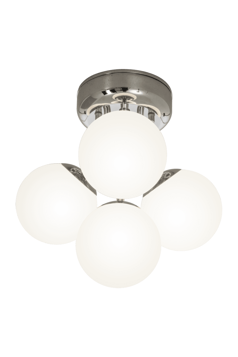 Nicosia Ø26 Cromo lámpara de baño De Aneta Lighting - Lámpara de techo Nicosia, cromo con esferas de color blanco opal.