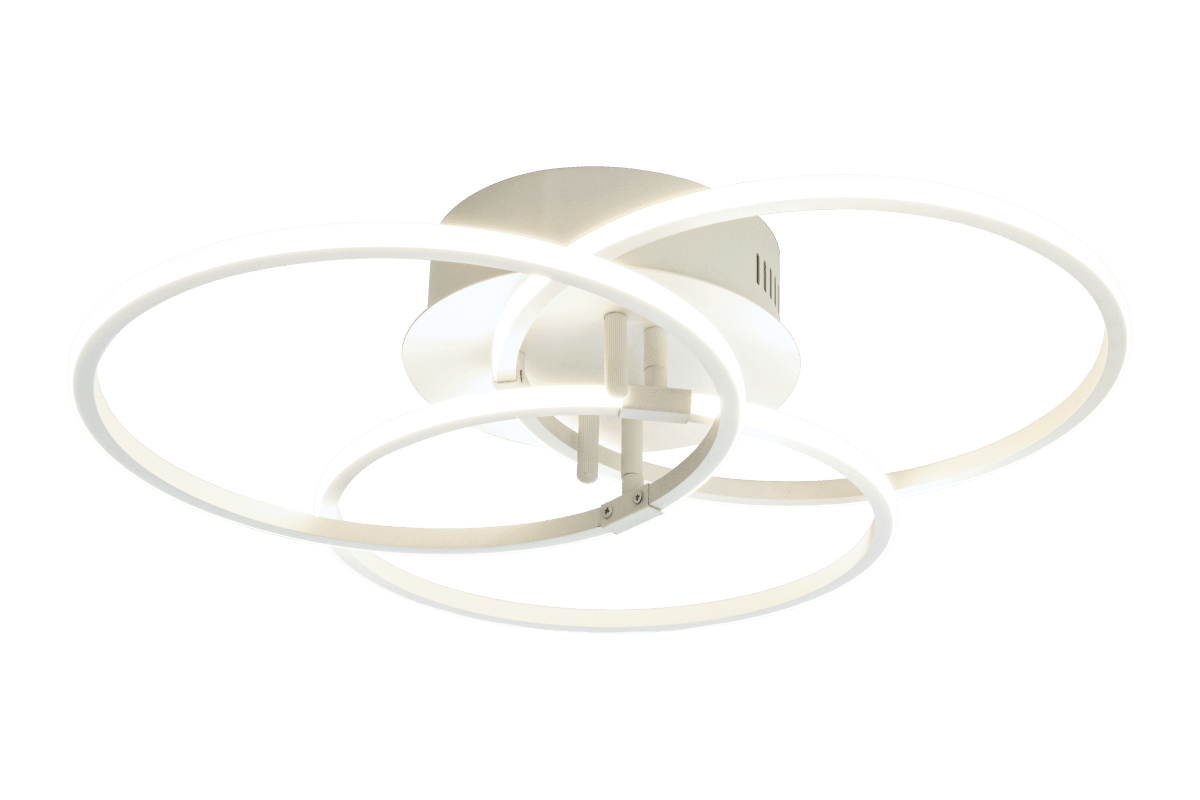 Ringo 45cm Blanco plafón De Aneta Lighting - Lámpara de suspensión con gancho y caja de techo metálica de color blanco.