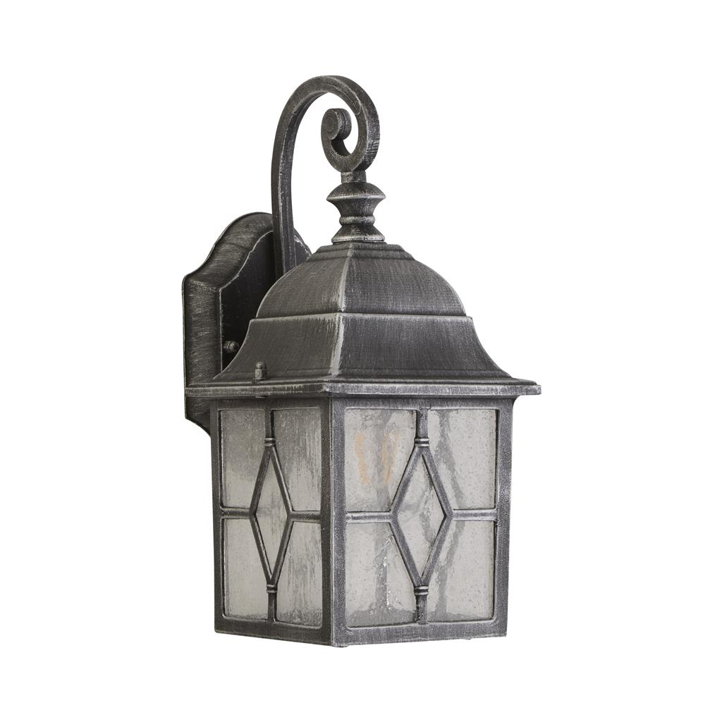 Genoa Plata lámpara de exterior De Searchlight - Dale a tu terraza, tu entrada; O dale a tu fachada un toque rústico con el aplique de pared Génova, una lámpara llena de encanto y carácter.