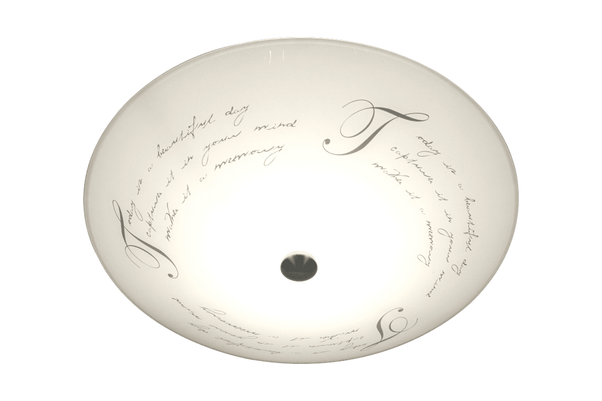 Skrift Ø42 Blanco plafón De Aneta Lighting - Skrift es una lámpara de techo clásica fabricada en cristal blanco.