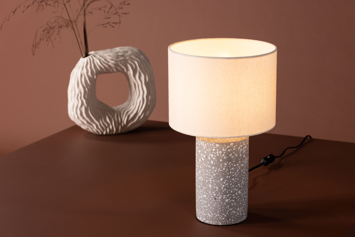 Dijon 35cm Gris lámpara de mesa De Venture Design - Col&oacute;cala en tu mesita de noche, como luz de ventana o en el escritorio de tu sala de estar: &iexcl;t&uacute; decides!