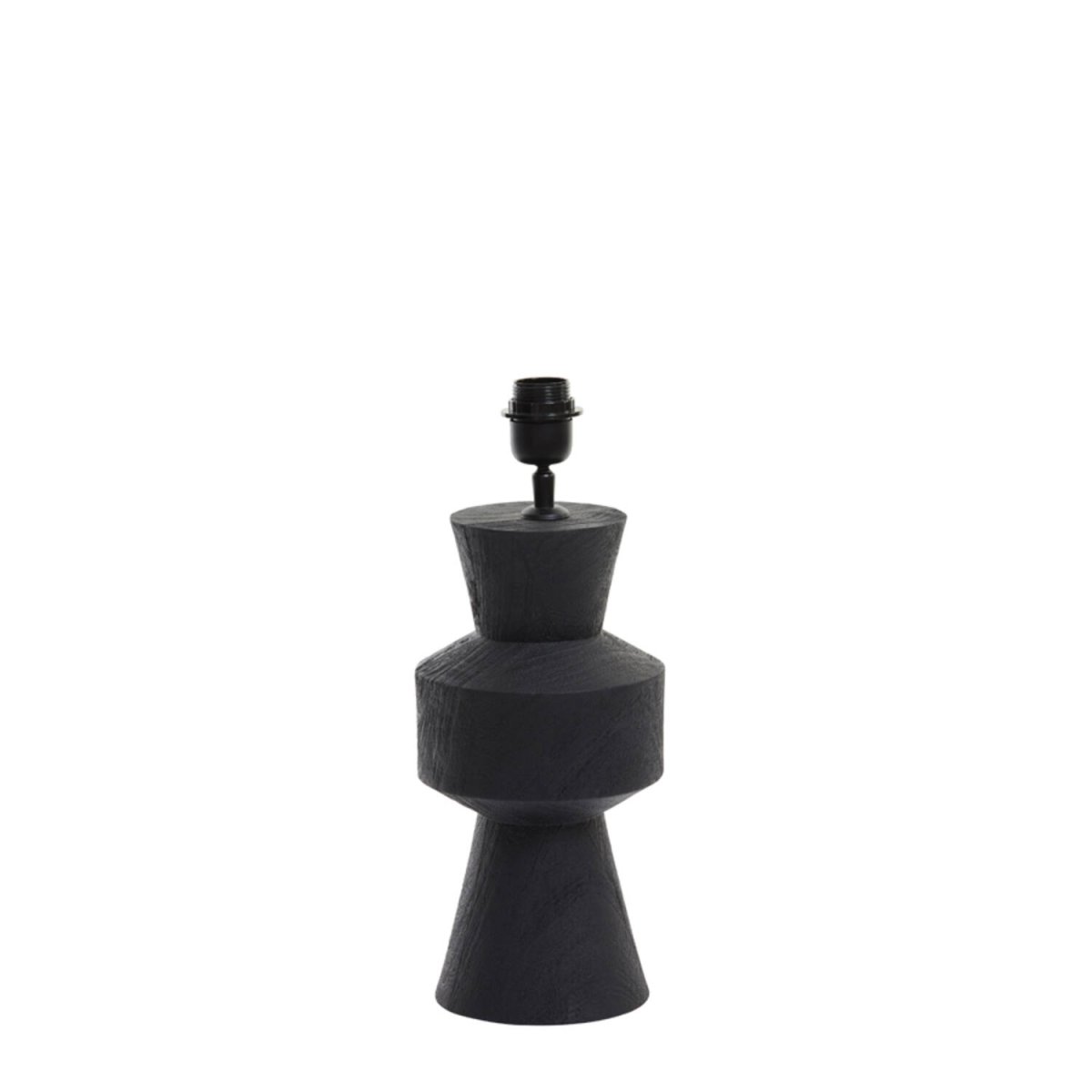 Gregor 44cm Negro base de lámpara De Light & Living - Esta base de madera con un elegante acabado negro mate ofrece un diseño moderno y atemporal.