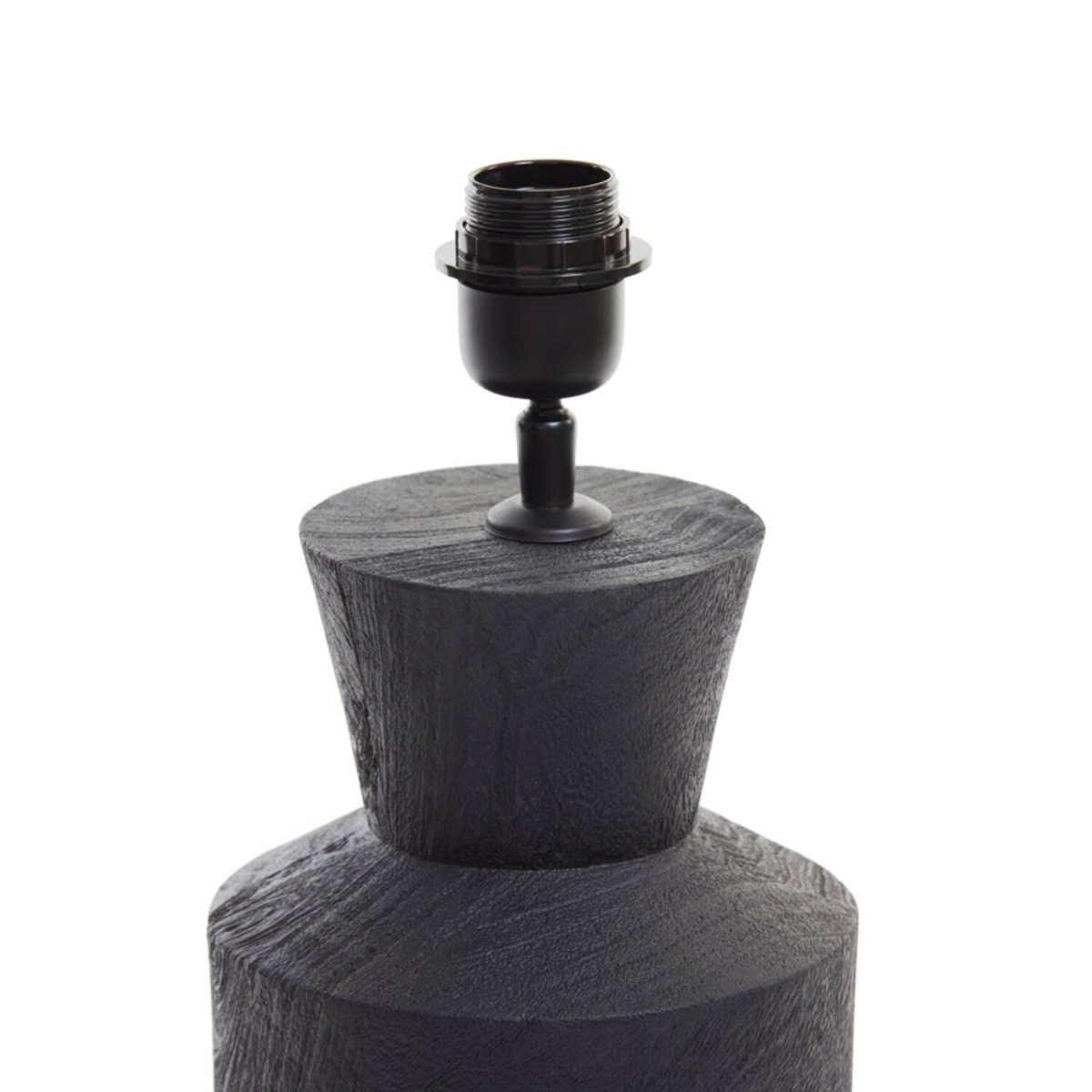 Gregor 44cm Negro base de lámpara De Light & Living - Esta base de madera con un elegante acabado negro mate ofrece un diseño moderno y atemporal.