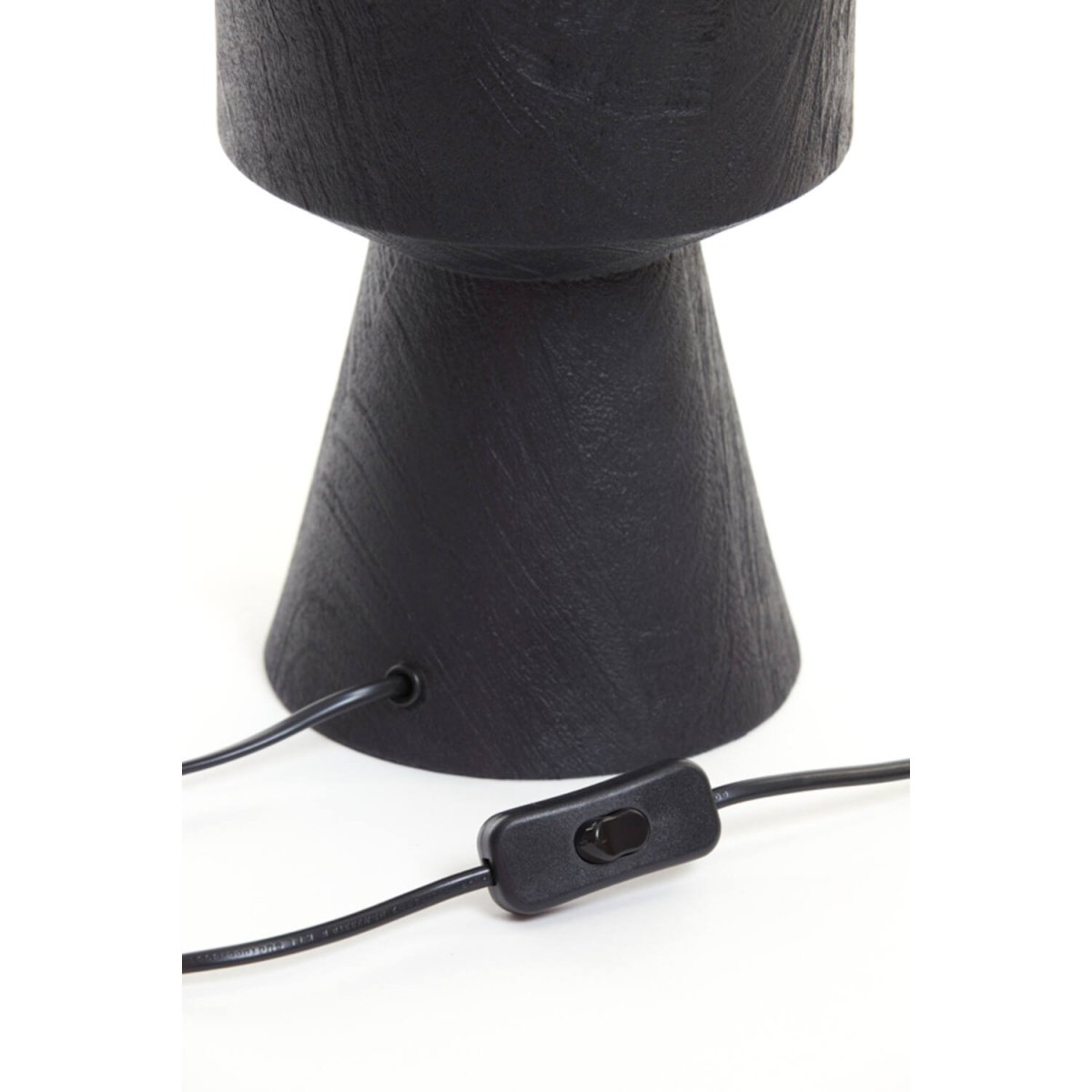 Gregor 44cm Negro base de lámpara De Light & Living - Esta base de madera con un elegante acabado negro mate ofrece un diseño moderno y atemporal.