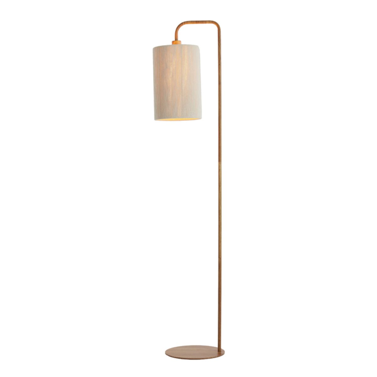Donio Madera lámpara de pie De Light & Living - La base de la lámpara está hecha de hierro y tiene una base de madera.