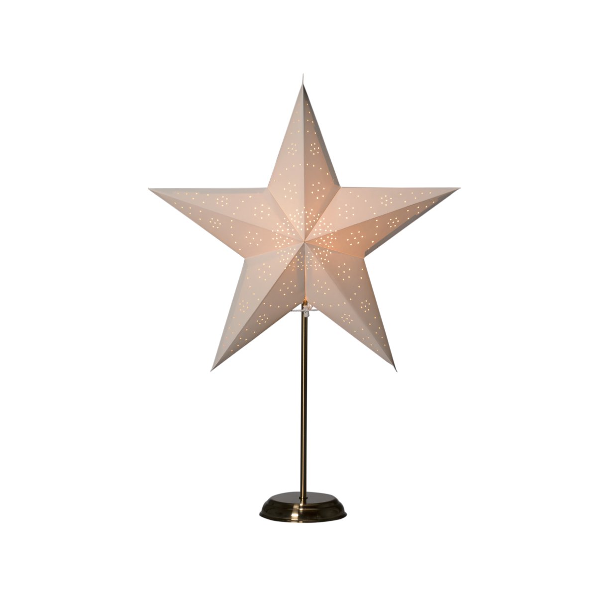 Estrella de papel Ø47 Blanco De Konstsmide - Crea un ambiente elegante y festivo de Adviento con esta estrella de Adviento de papel blanco.