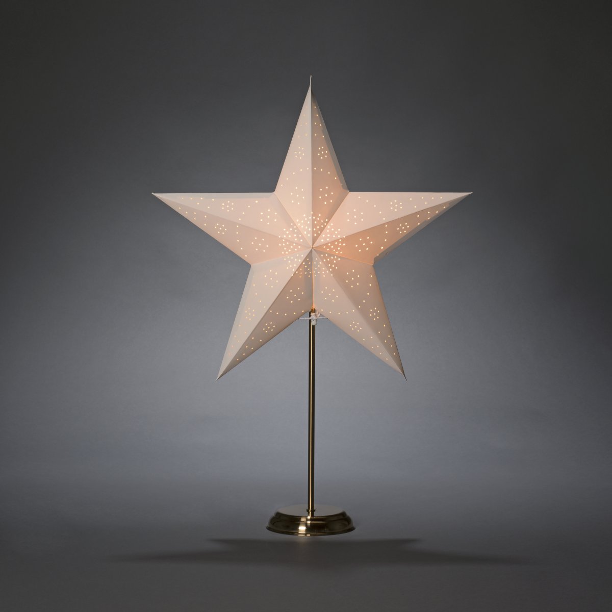 Estrella de papel Ø47 Blanco De Konstsmide - Crea un ambiente elegante y festivo de Adviento con esta estrella de Adviento de papel blanco.