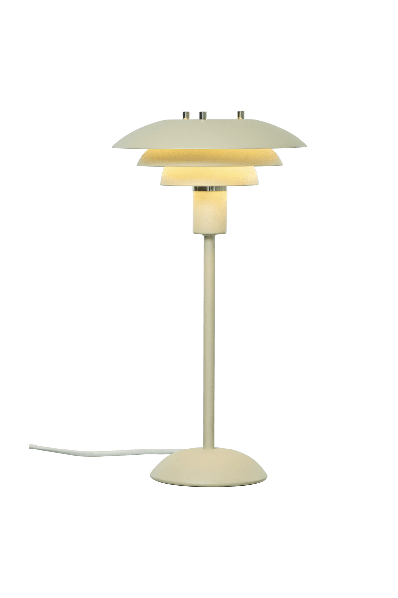Epsilon 37cm Beige lámpara de mesa De Aneta Lighting - La pequeña pantalla lo hace adecuado para su uso en una ventana o en un estante, por ejemplo.