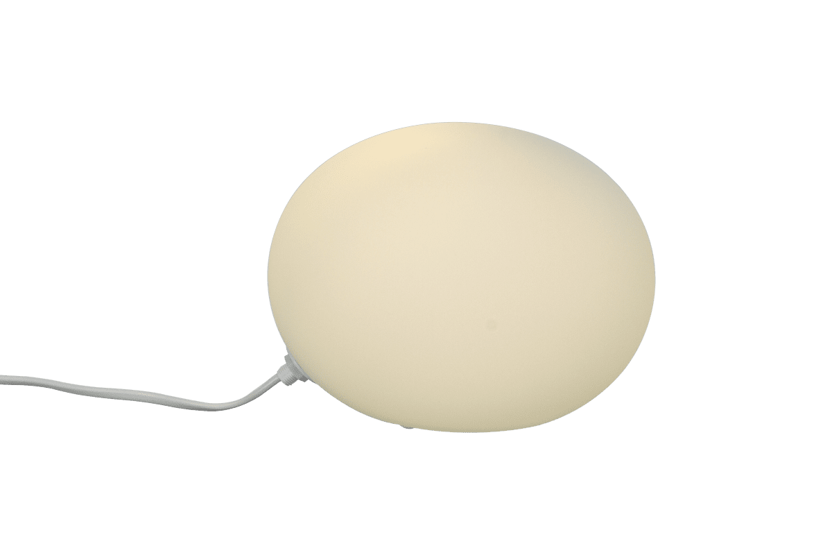 Globus 14cm Ópalo lámpara de mesa De Aneta Lighting - Lámpara de mesa globo realizada en cristal blanco opalino con fuente de luz en el interior de la esfera de cristal, que proporciona una luz decorativa y acogedora.
