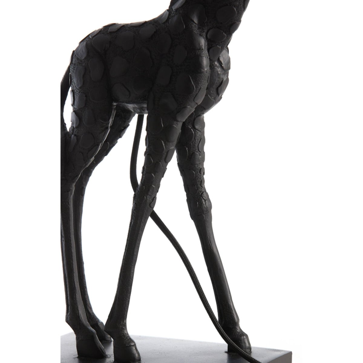 Giraffe 60cm Negro lámpara de mesa De Light & Living - La base de jirafa negra a&ntilde;ade un toque encantador, mientras que la pantalla de color blanco crema crea una luz suave y agradable.
