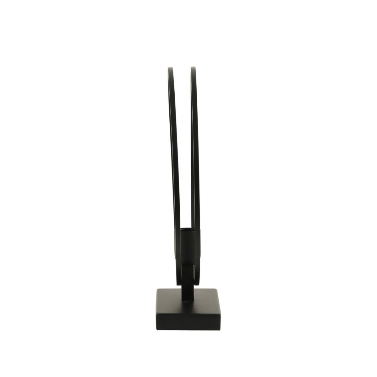 Rudra 40cm Negro lámpara de mesa De Light & Living - La forma circular enmarca la fuente de luz y crea un elegante punto de atracción.