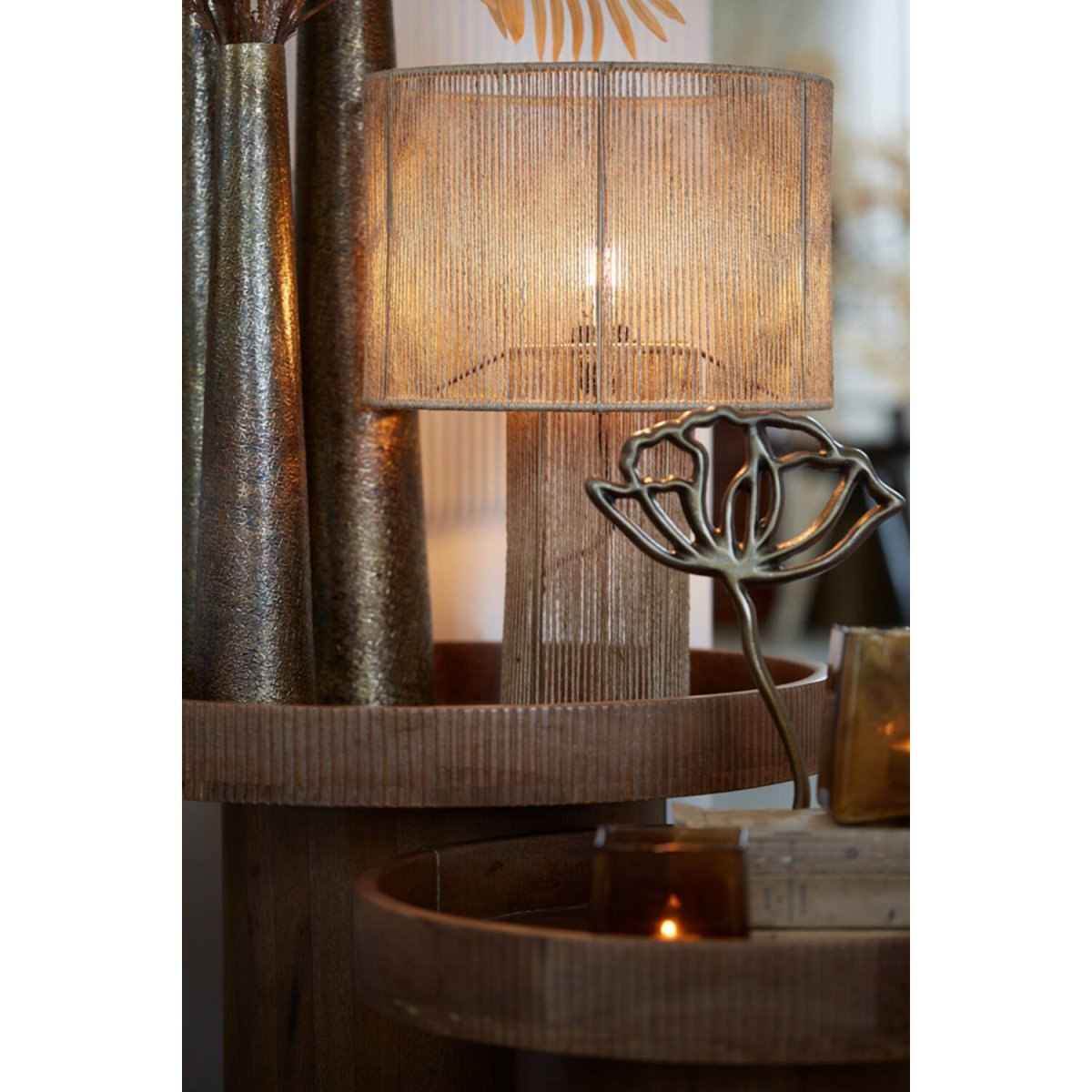 Lavatera 50cm Naturaleza lámpara de mesa De Light & Living - 