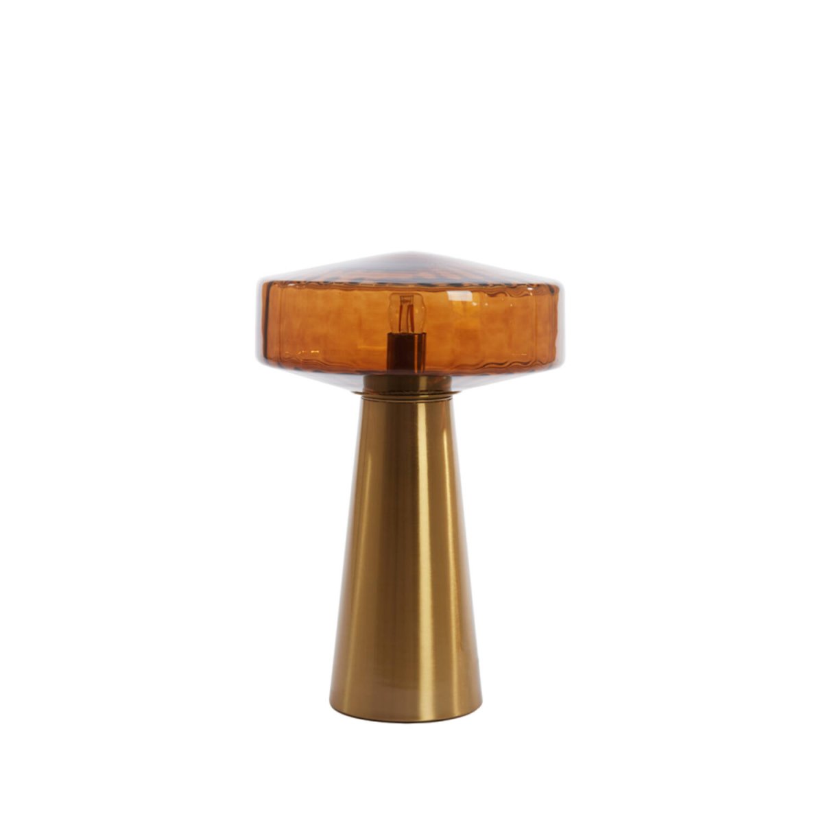 Pleat 45cm Dorado/marrón lámpara de mesa De Light & Living - 