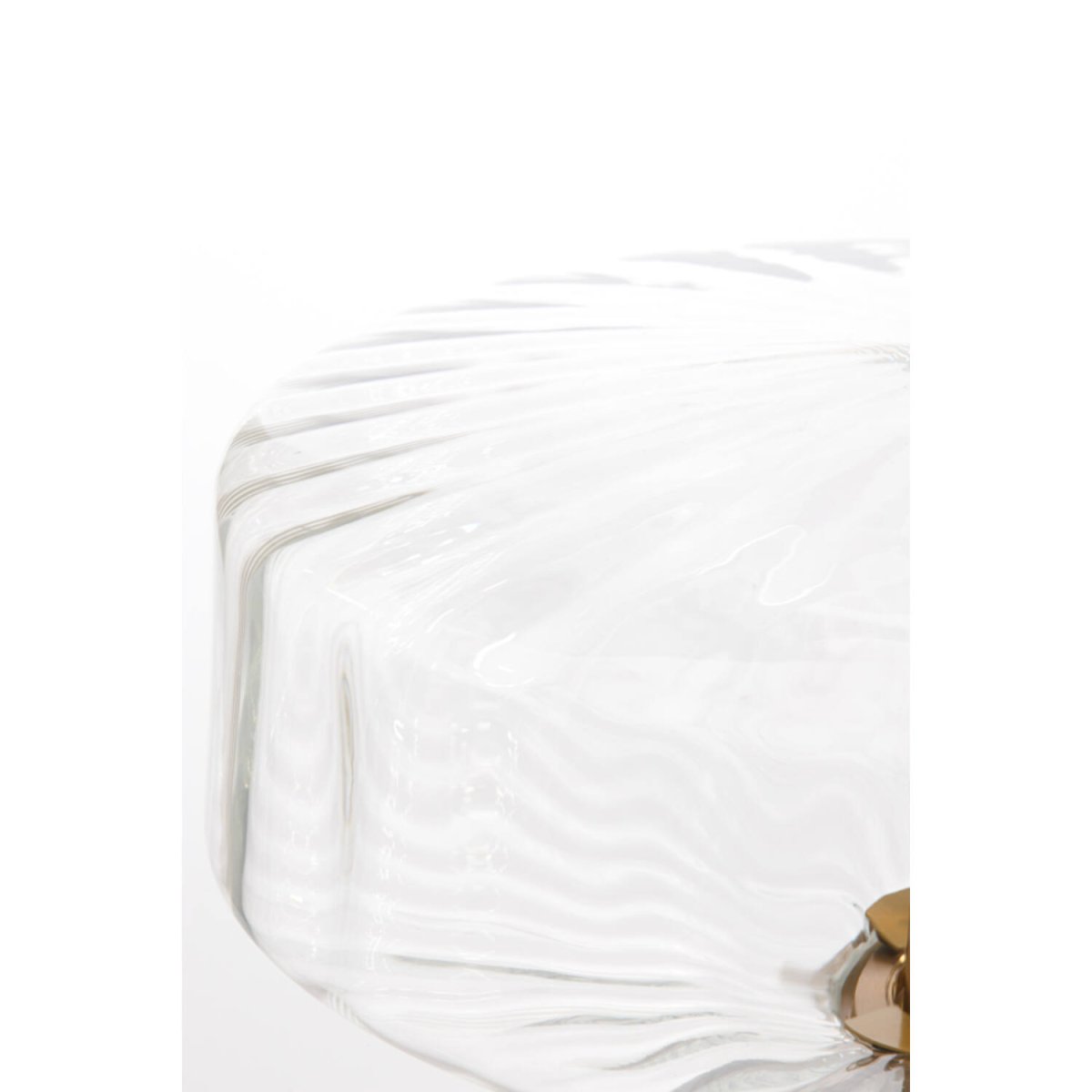 Pleat 45cm Dorado/transparente lámpara de mesa De Light & Living - 