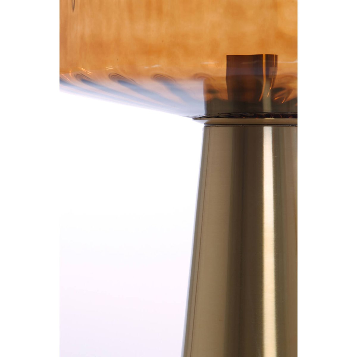 Pleat 53cm Dorado/marrón lámpara de mesa De Light & Living - 
