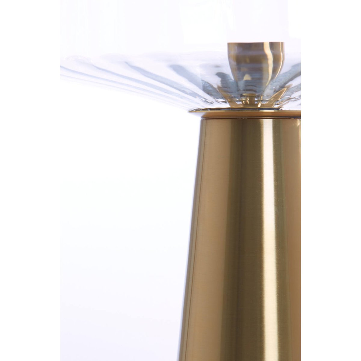 Pleat 53cm Dorado/transparente lámpara de mesa De Light & Living - 