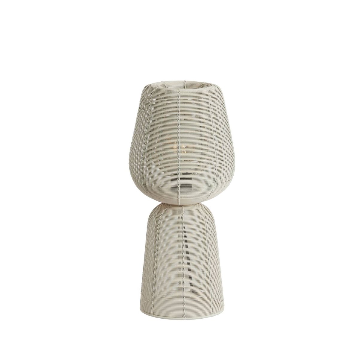 Aboso 42cm Blanco cremoso lámpara de mesa De Light & Living - Aboso es una elegante l&aacute;mpara de mesa de hierro en blanco crema, cuyo dise&ntilde;o abierto crea un hermoso juego de sombras.