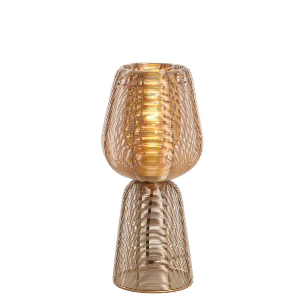 Aboso 42cm Oro lámpara de mesa De Light & Living - Aboso es una elegante lámpara de mesa de hierro con acabado dorado, cuyo diseño abierto crea un hermoso juego de sombras.
