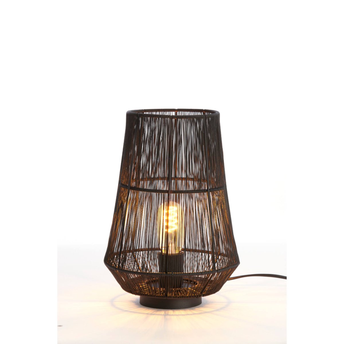 Banjar 33cm Negro lámpara de mesa De Light & Living - 